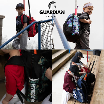 Backpack for Youth, Softball Bag for Girls, Durable Bat Bags Baseball Youth Boys and Girls, Tball Bag – Includes Hook to Hang on Fence - Navy/White