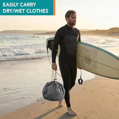 Wetsuit Changing Mat, Waterproof Surf Bag, Drawstring Wetsuit Bag, Surfing Accessories for Kayakers, Dry Bag for Beach, Durable Compact No Leak Mat for Scuba